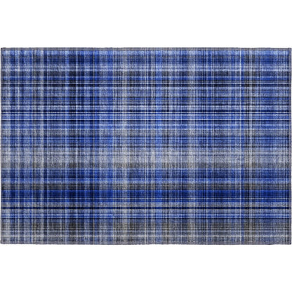 Premium Machine Washable Mayfield  Navy 1'8" x 2'6" Rug