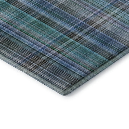Premium Machine Washable Mayfield  Teal 1'8" x 2'6" Rug