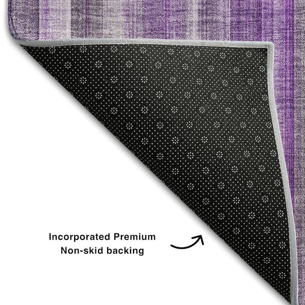 Premium Machine Washable Mayfield  Purple 1'8" x 2'6" Rug