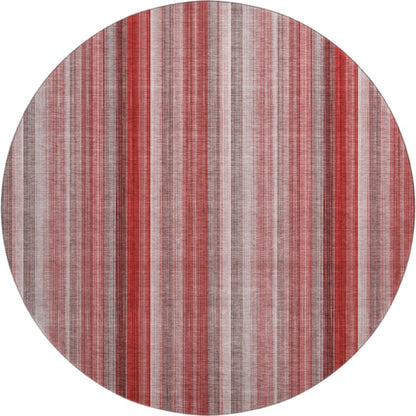 Premium Machine Washable Mayfield  Red 8' x 8' Round Rug