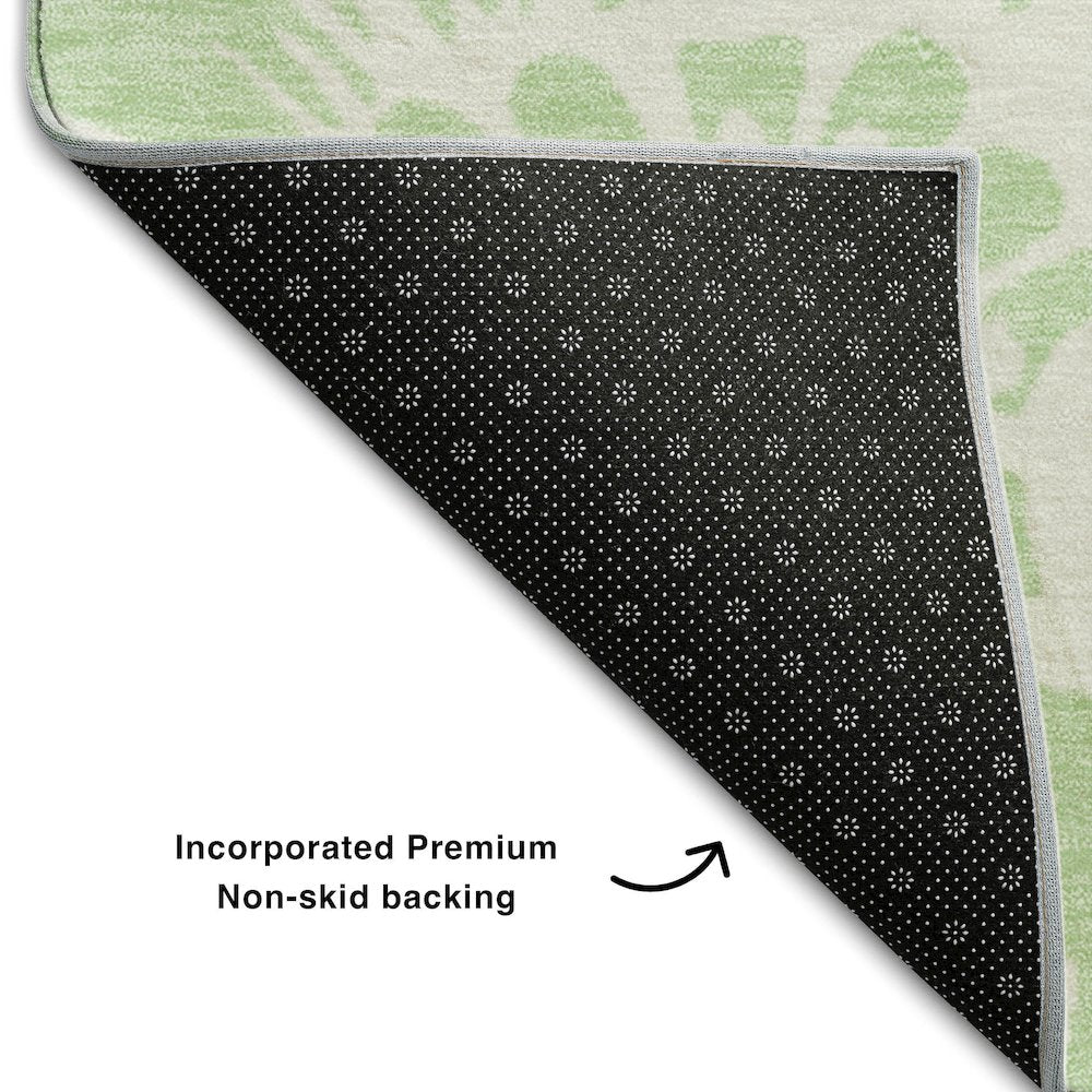 Premium Machine Washable Mayfield  Mint 1'8" x 2'6" Rug