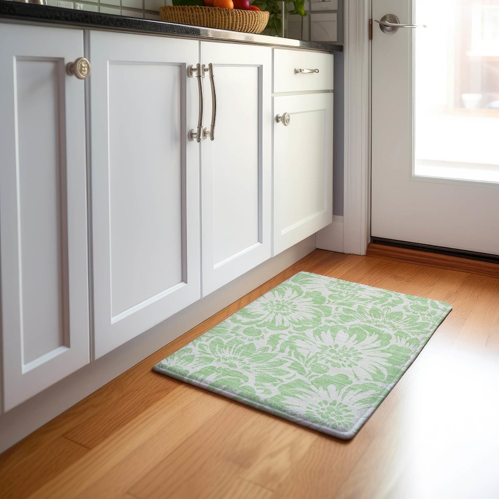 Premium Machine Washable Mayfield  Mint 1'8" x 2'6" Rug