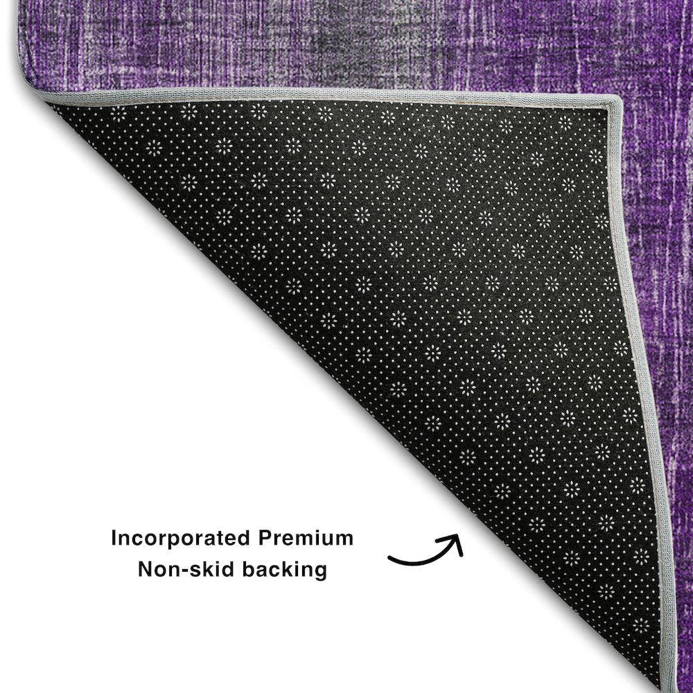 Premium Machine Washable Mayfield  Purple 1'8" x 2'6" Rug