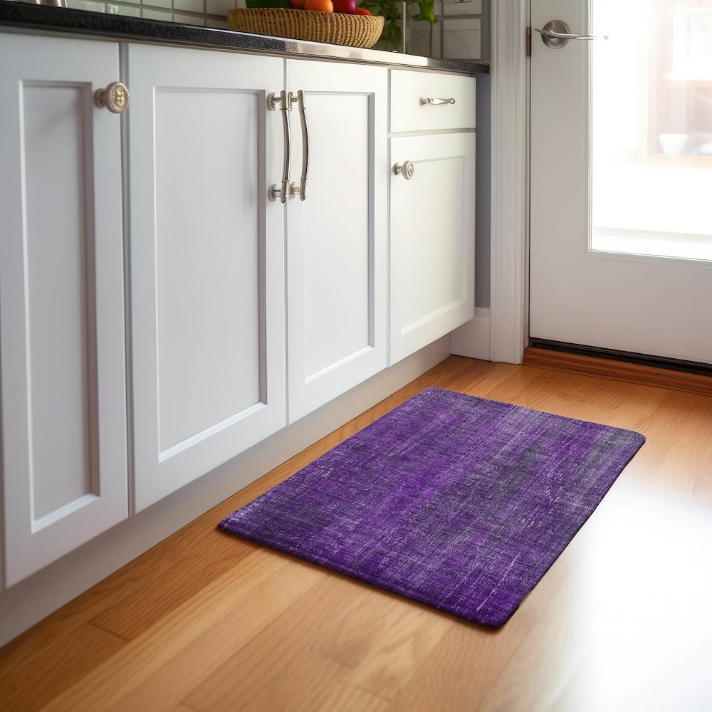 Premium Machine Washable Mayfield  Purple 1'8" x 2'6" Rug