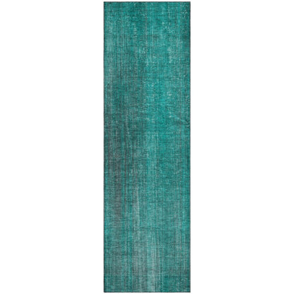 Premium Machine Washable Mayfield  Teal 2'3" x 7'6" Runner Rug