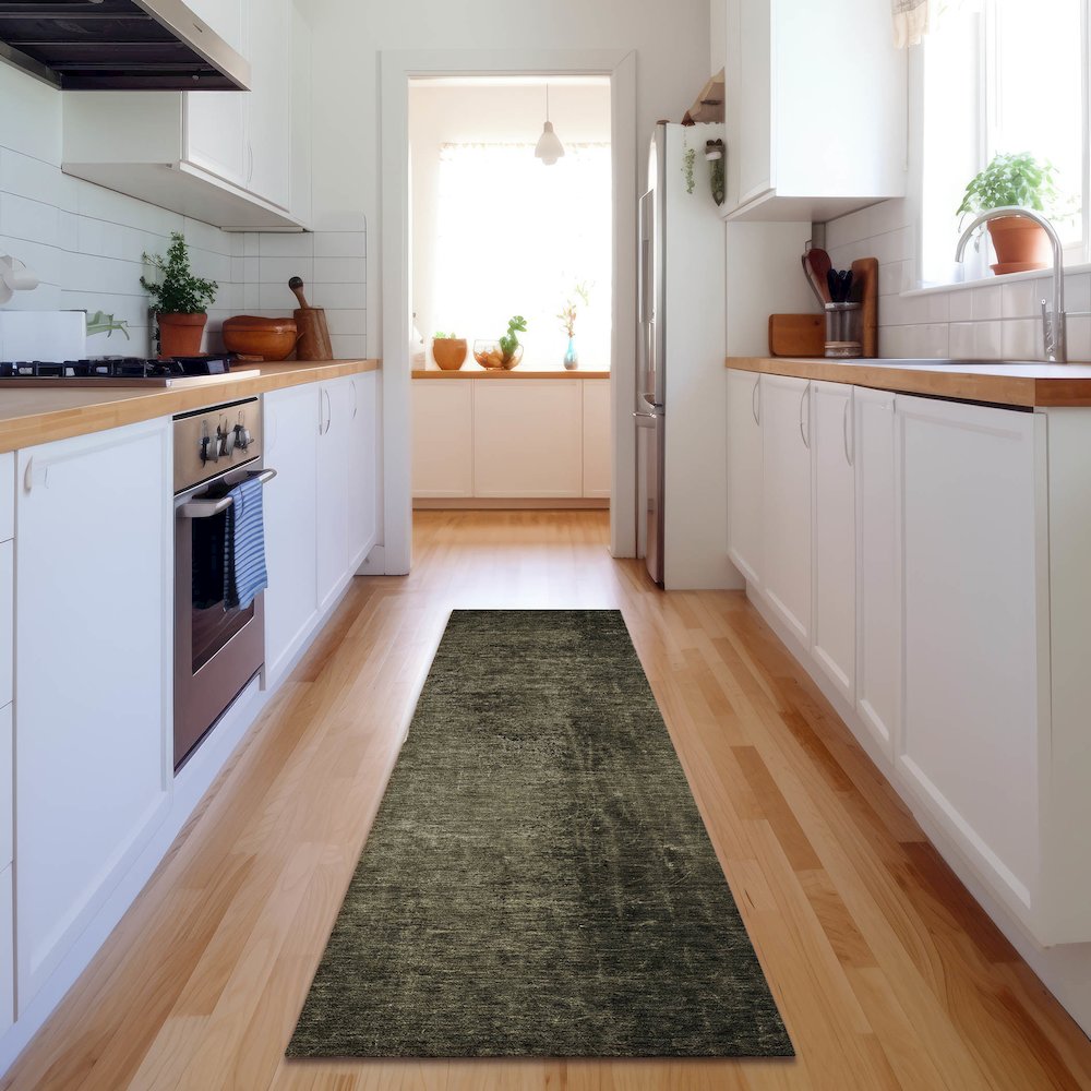 Premium Machine Washable Mayfield  Gray 2'3" x 7'6" Runner Rug