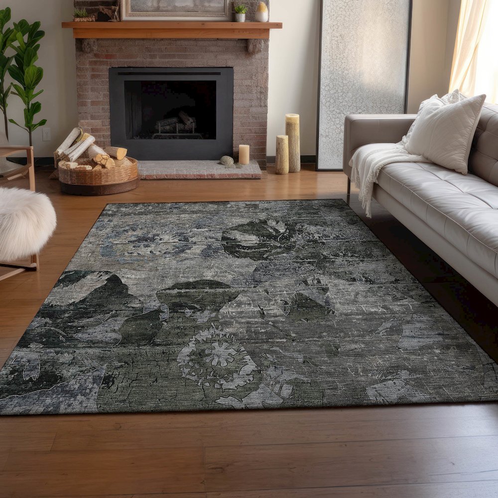 Premium Machine Washable Mayfield  Gray 2'6" x 3'10" Rug