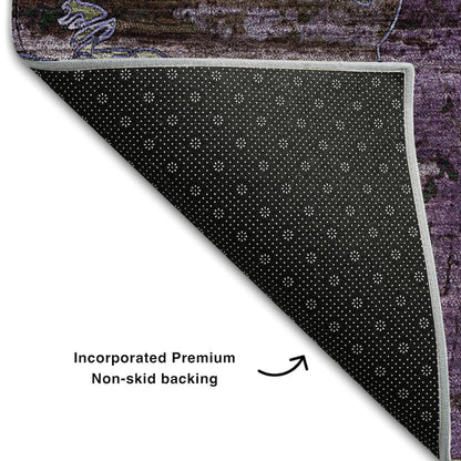 Premium Machine Washable Mayfield  Purple 1'8" x 2'6" Rug