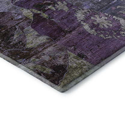 Premium Machine Washable Mayfield  Purple 1'8" x 2'6" Rug