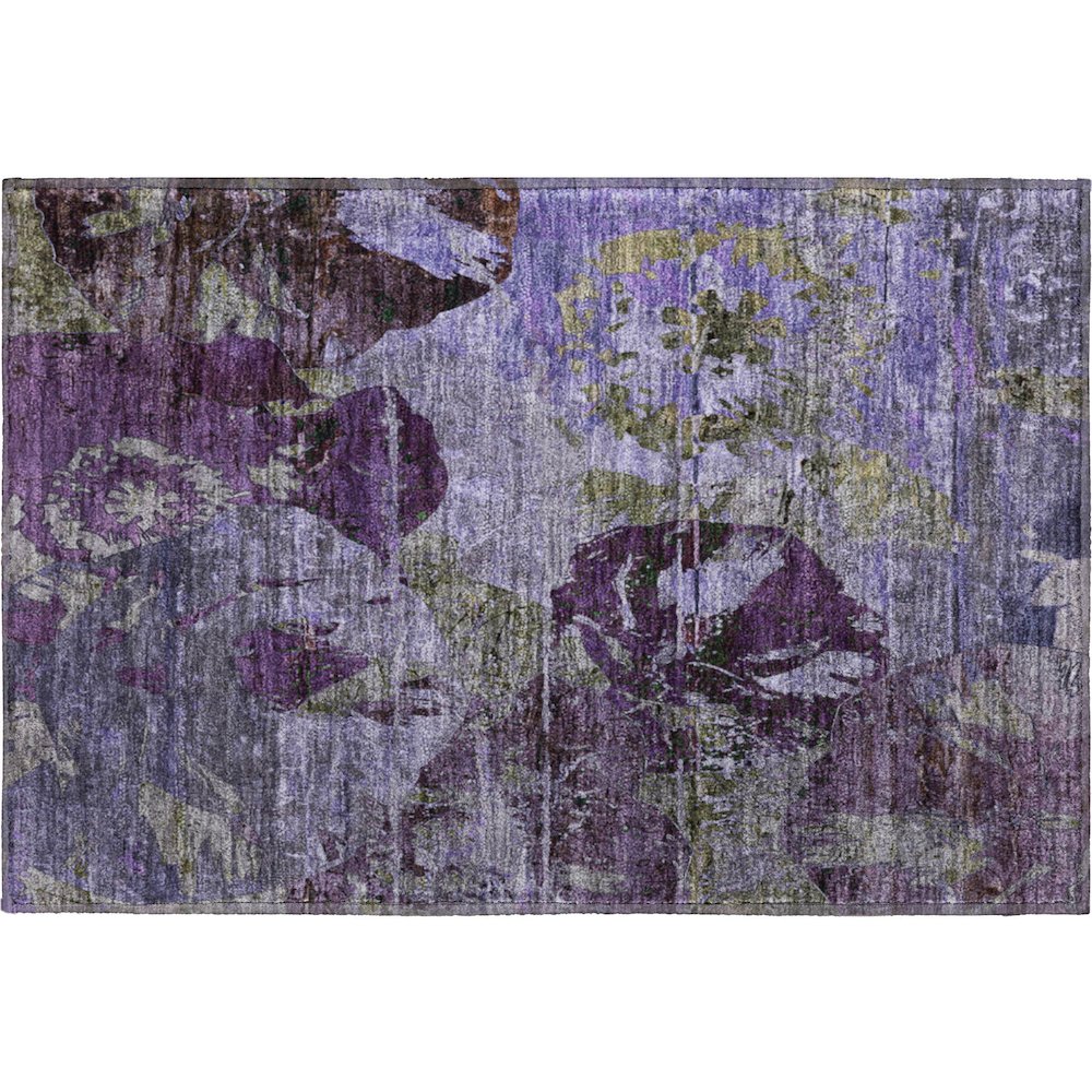 Premium Machine Washable Mayfield  Purple 1'8" x 2'6" Rug