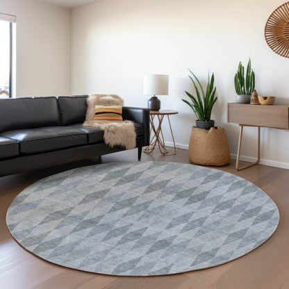 Premium Machine Washable Mayfield  Denim 8' x 8' Round Rug