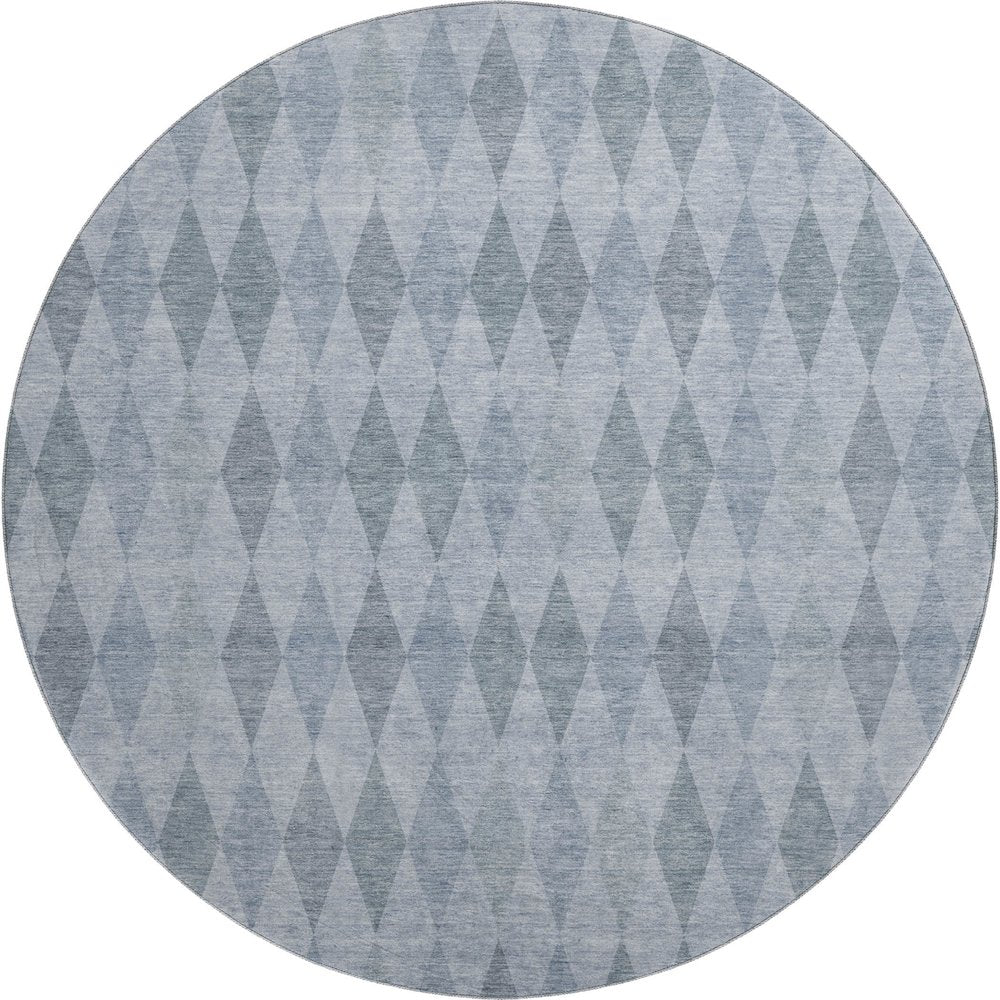 Premium Machine Washable Mayfield  Denim 8' x 8' Round Rug