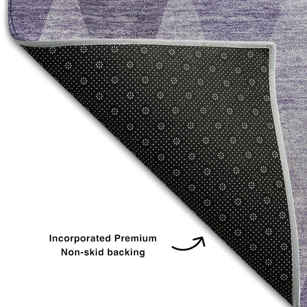 Premium Machine Washable Mayfield  Purple 1'8" x 2'6" Rug