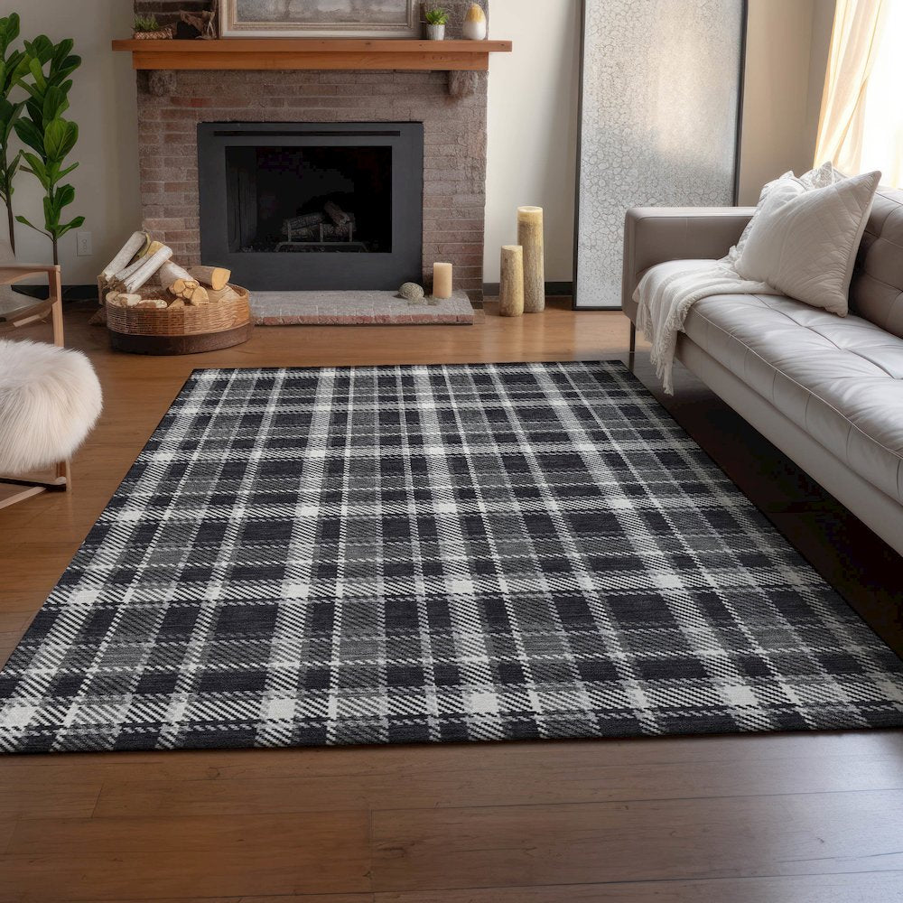 Premium Machine Washable Mayfield  Black 2'6" x 3'10" Rug