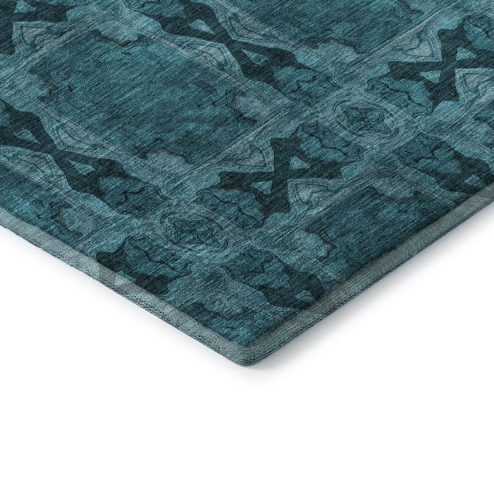 Premium Machine Washable Mayfield  Teal 1'8" x 2'6" Rug