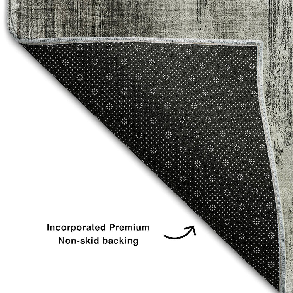 Premium Machine Washable Mayfield  Gray 1'8" x 2'6" Rug