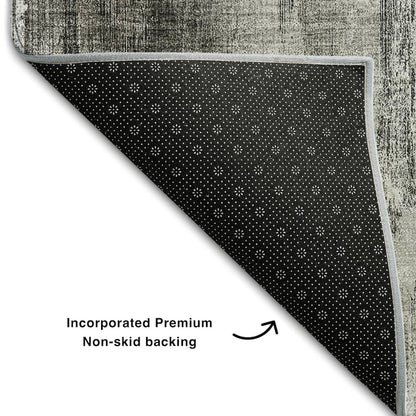Premium Machine Washable Mayfield  Gray 1'8" x 2'6" Rug