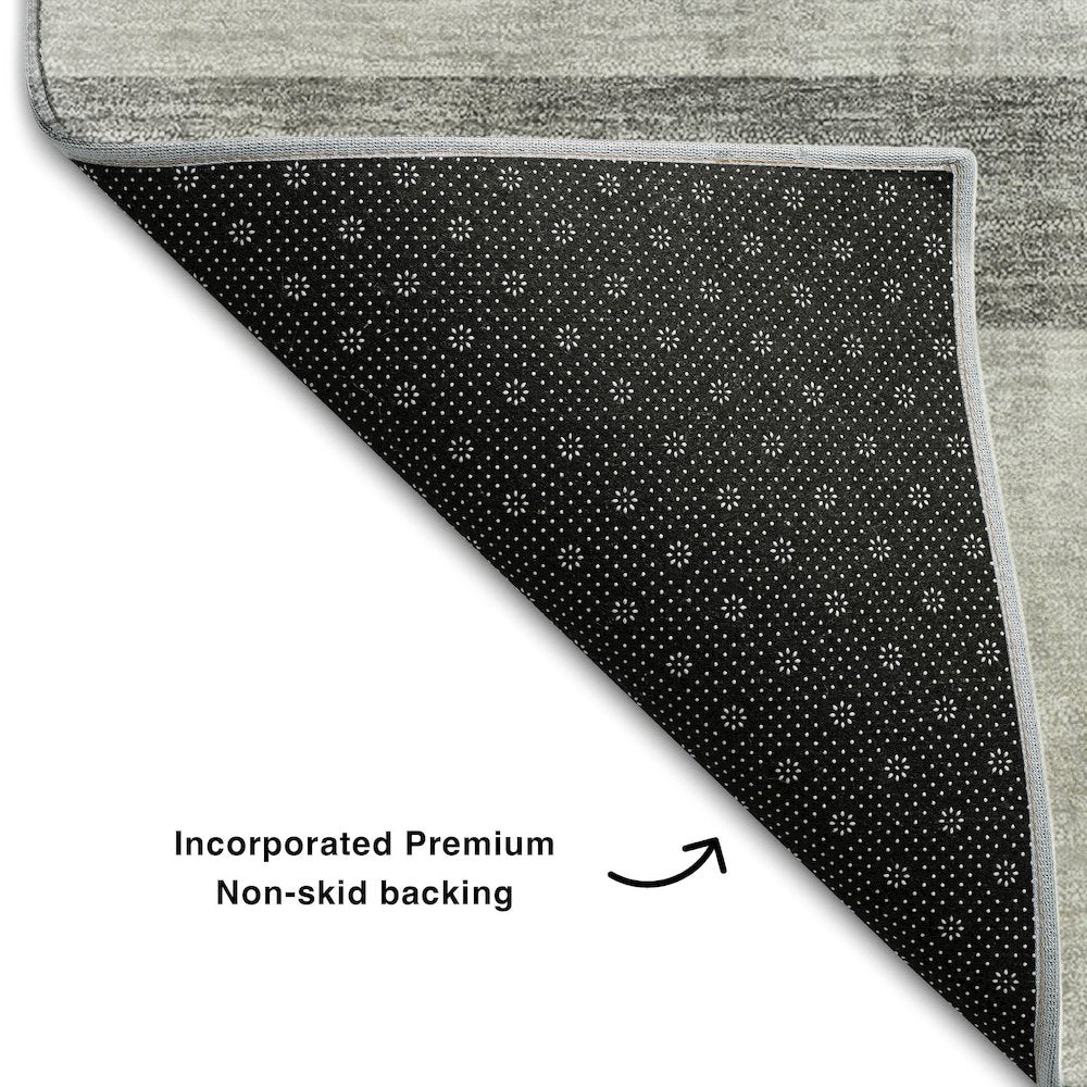 Premium Machine Washable Mayfield  Gray 1'8" x 2'6" Rug