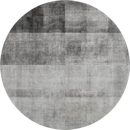 Premium Machine Washable Mayfield  Gray 8' x 8' Round Rug