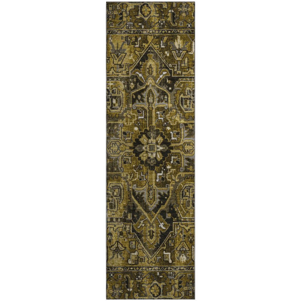 Premium Machine Washable Mayfield  Brown 2'3" x 7'6" Runner Rug