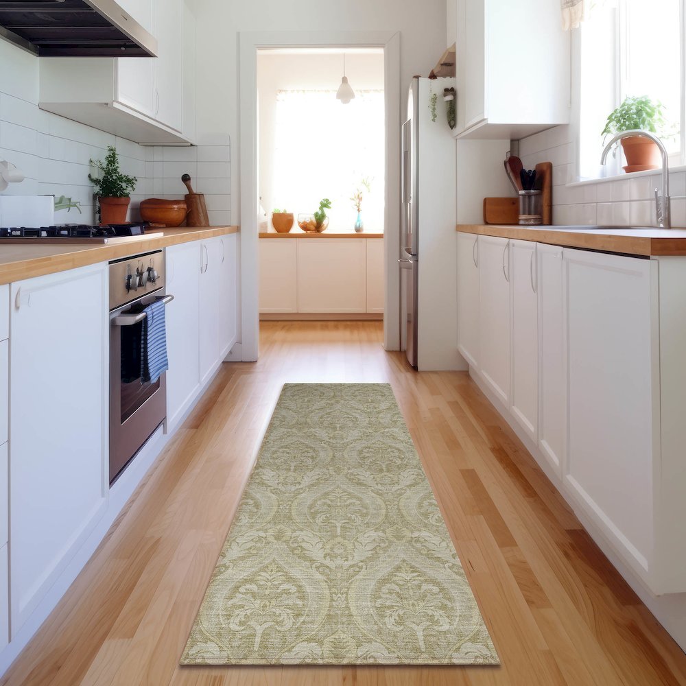 Premium Machine Washable Mayfield  Beige 2'3" x 7'6" Runner Rug