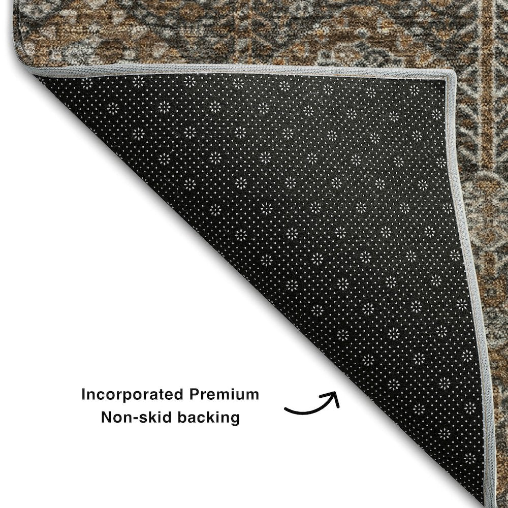 Premium Machine Washable Mayfield  Chocolate 1'8" x 2'6" Rug