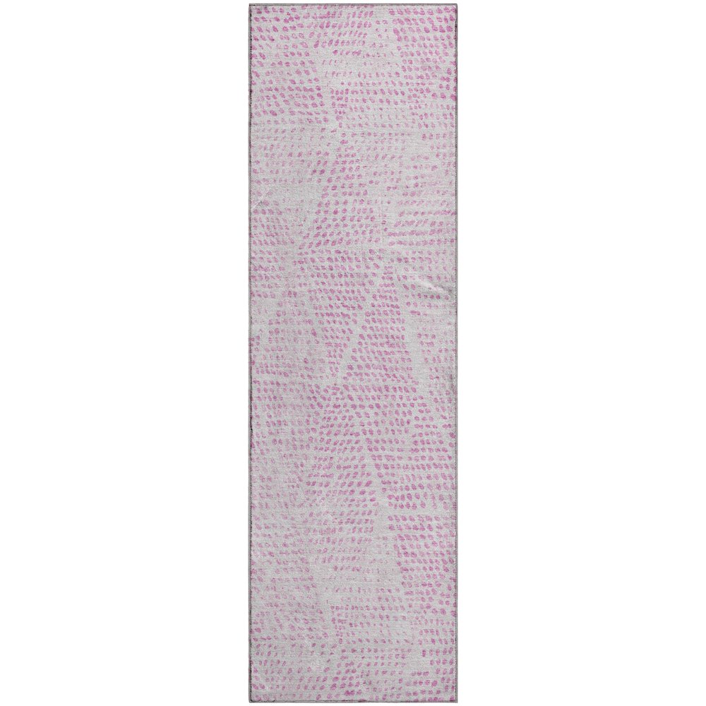 Premium Machine Washable Mayfield  Pink 2'3" x 7'6" Runner Rug