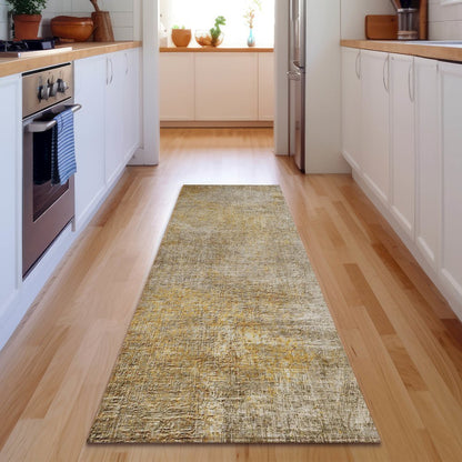 Premium Machine Washable Mayfield  Beige 2'3" x 7'6" Runner Rug