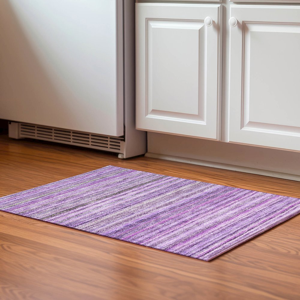 Premium Machine Washable Mayfield  Purple 1'8" x 2'6" Rug