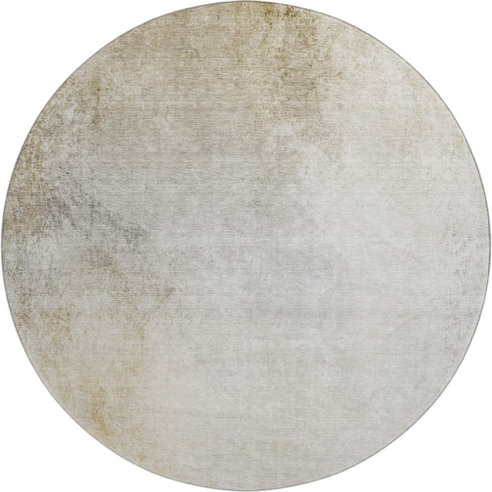 Premium Machine Washable Mayfield  Taupe 8' x 8' Round Rug