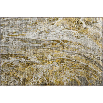 Premium Machine Washable Mayfield  Brown 1'8" x 2'6" Rug