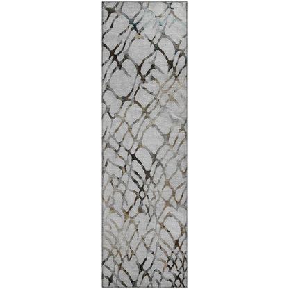 Premium Machine Washable Mayfield  Silver 2'3" x 7'6" Runner Rug