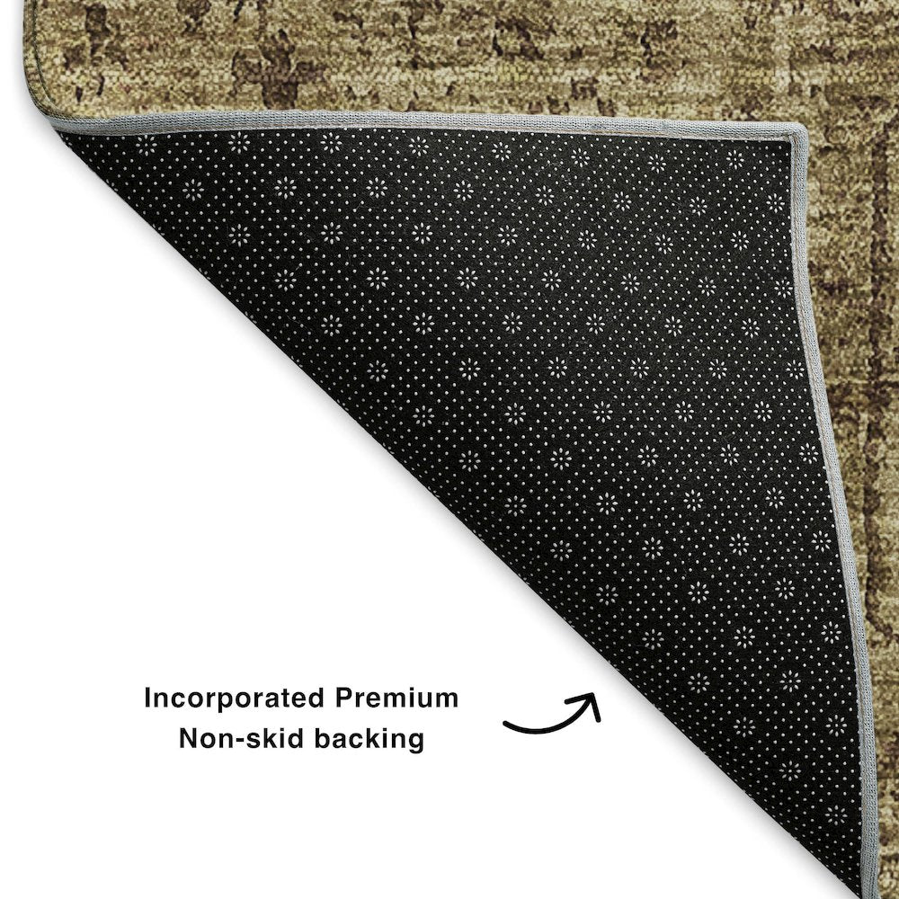 Premium Machine Washable Mayfield  Mocha 1'8" x 2'6" Rug