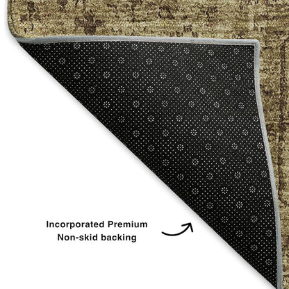 Premium Machine Washable Mayfield  Mocha 1'8" x 2'6" Rug
