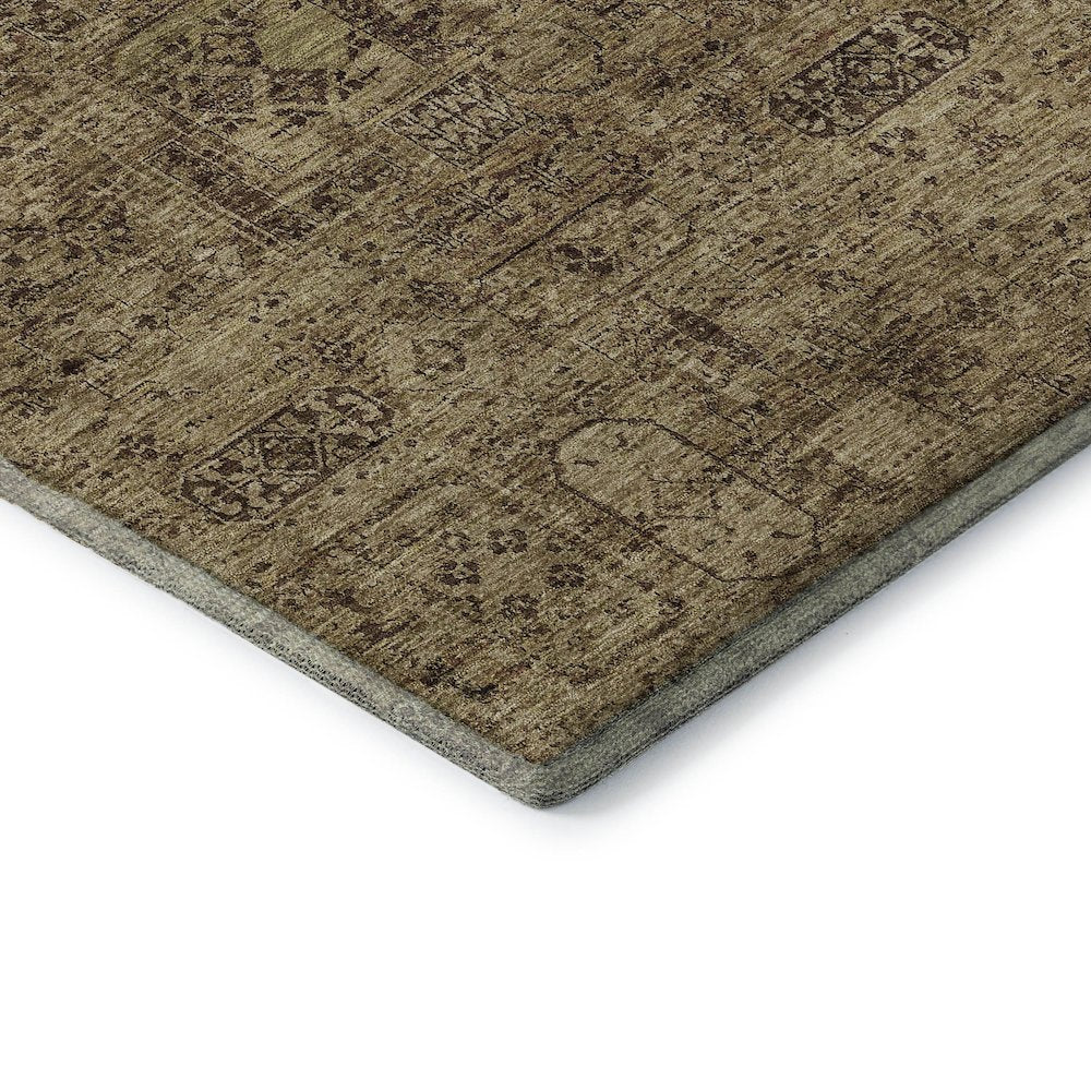 Premium Machine Washable Mayfield  Mocha 1'8" x 2'6" Rug