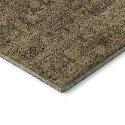 Premium Machine Washable Mayfield  Mocha 1'8" x 2'6" Rug