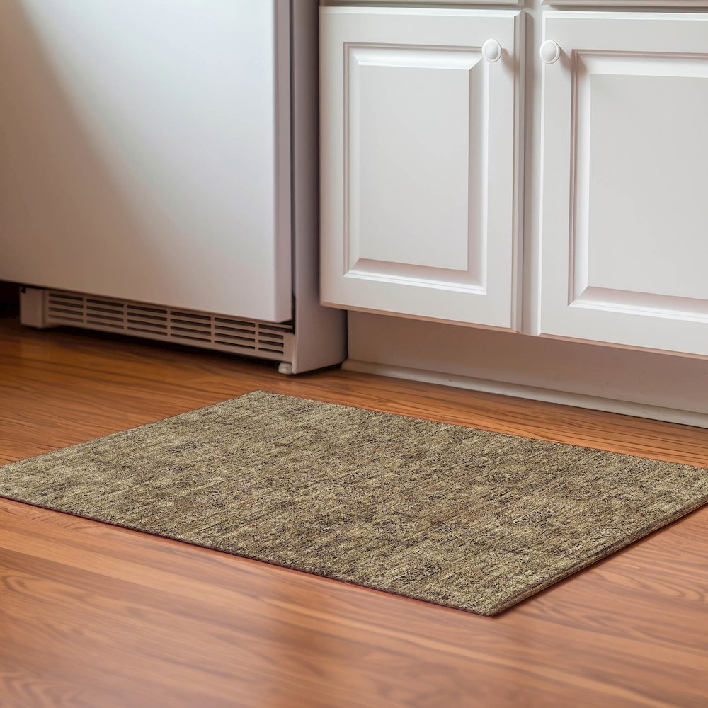 Premium Machine Washable Mayfield  Mocha 1'8" x 2'6" Rug