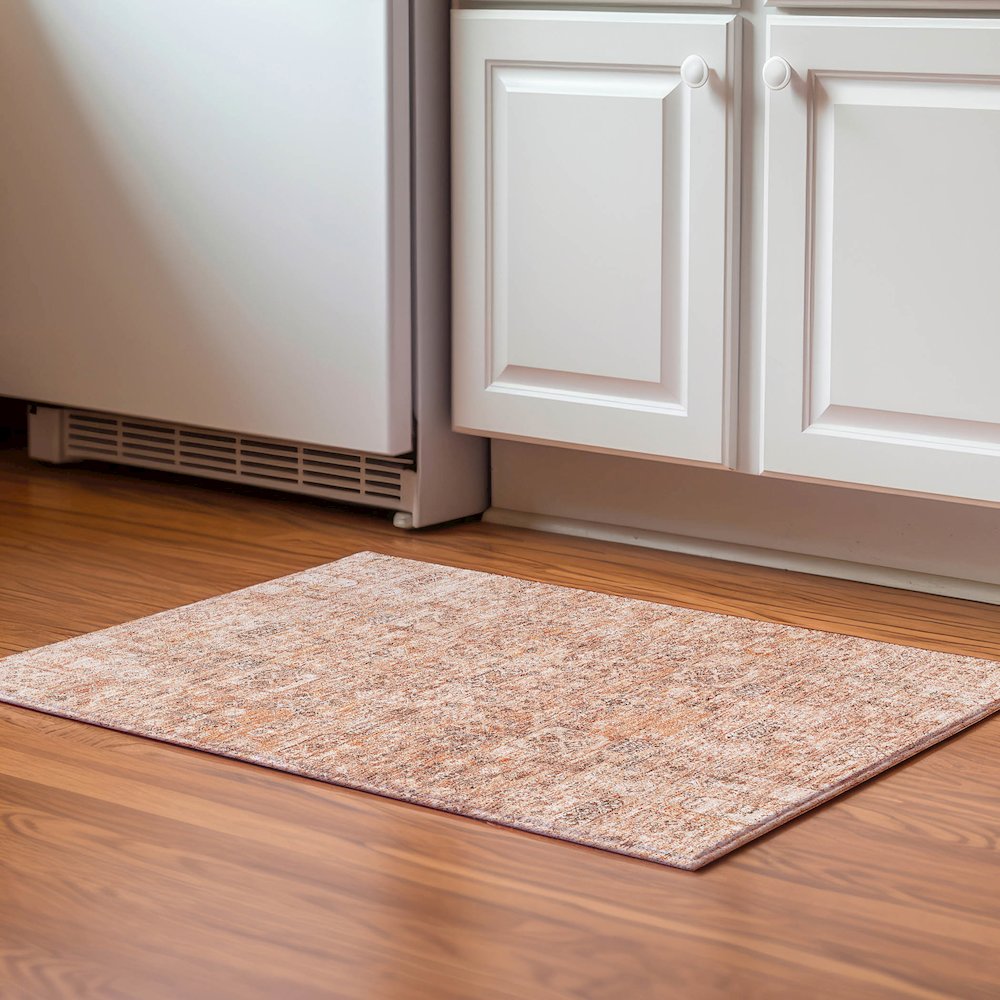 Premium Machine Washable Mayfield  Salmon 1'8" x 2'6" Rug