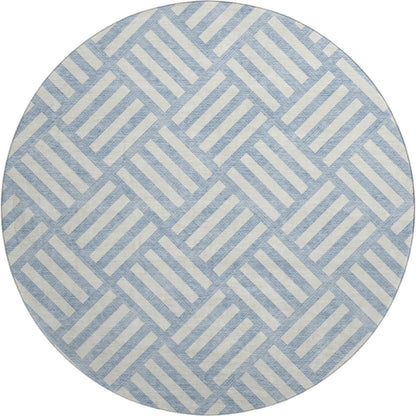 Premium Machine Washable Mayfield  Sky 8' x 8' Round Rug