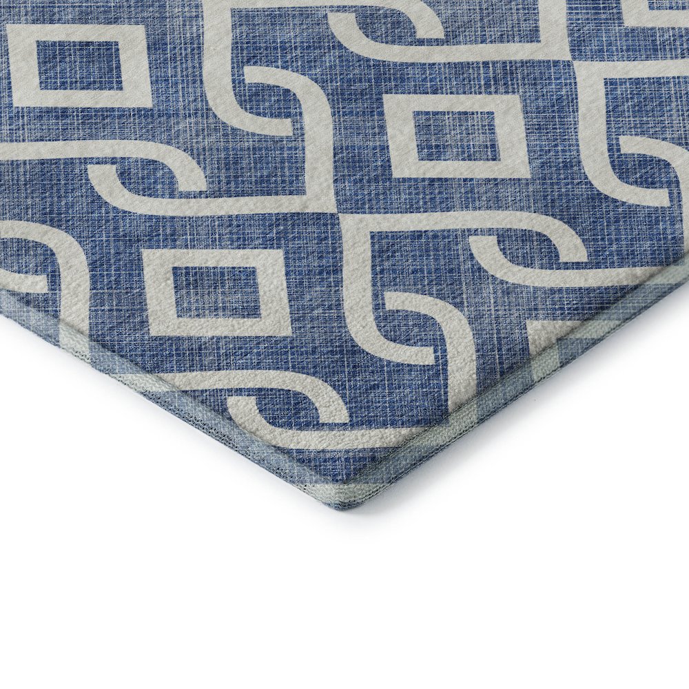 Premium Machine Washable Mayfield  Blue 1'8" x 2'6" Rug