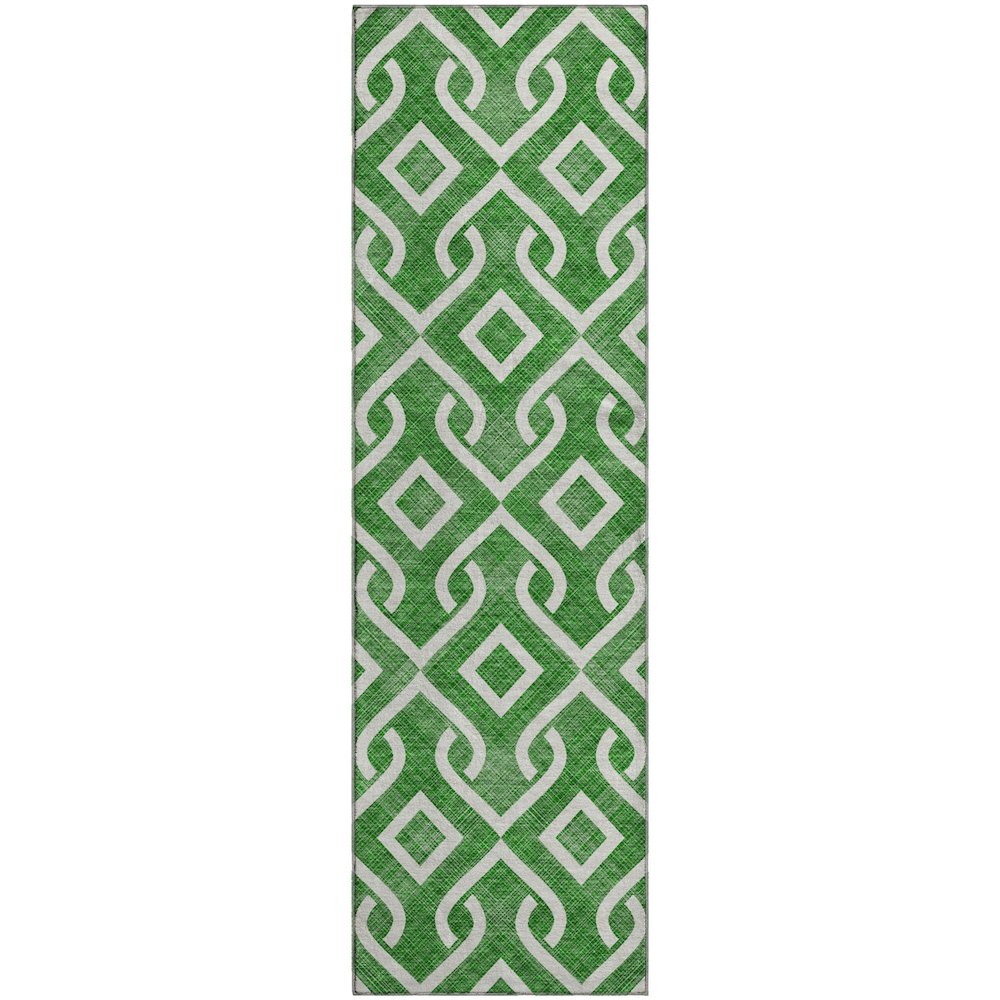 Premium Machine Washable Mayfield  Emerald 2'3" x 7'6" Runner Rug