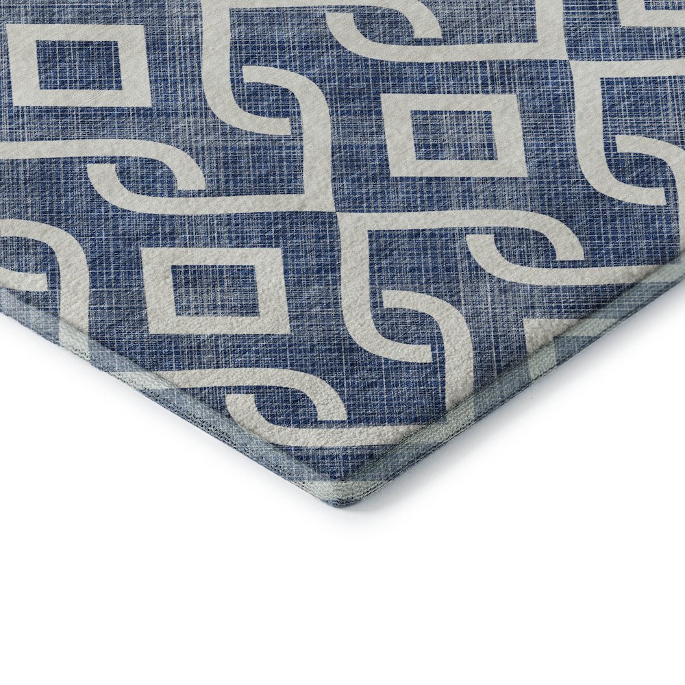 Premium Machine Washable Mayfield  Navy 1'8" x 2'6" Rug