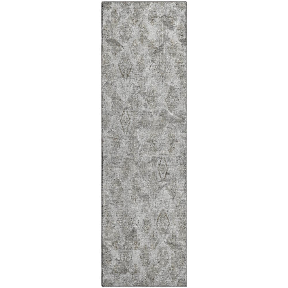 Premium Machine Washable Mayfield  Silver 2'3" x 7'6" Runner Rug