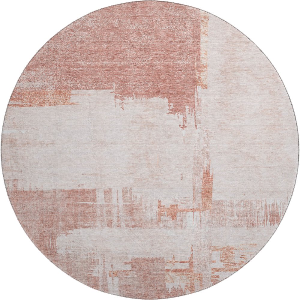Premium Machine Washable Mayfield  Blush 8' x 8' Round Rug