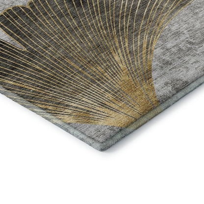 Premium Machine Washable Mayfield  Gray 1'8" x 2'6" Rug
