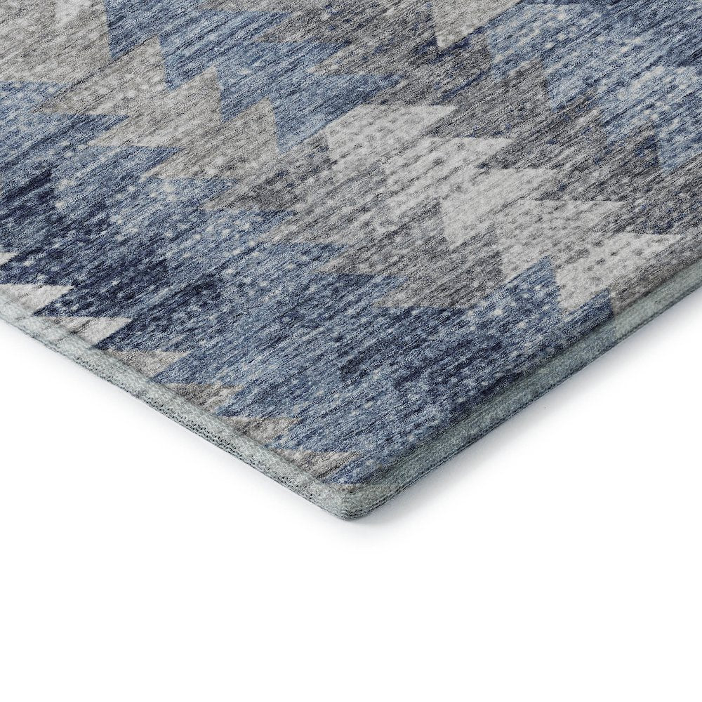 Premium Machine Washable Mayfield  Blue 1'8" x 2'6" Rug