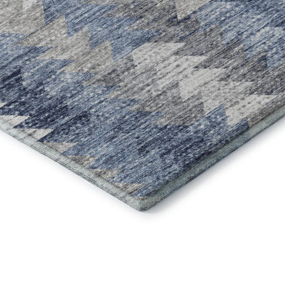 Premium Machine Washable Mayfield  Blue 1'8" x 2'6" Rug