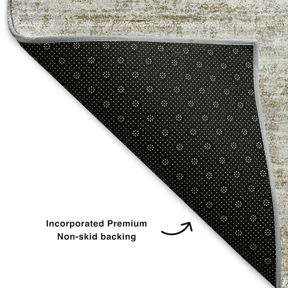 Premium Machine Washable Mayfield  Beige 1'8" x 2'6" Rug
