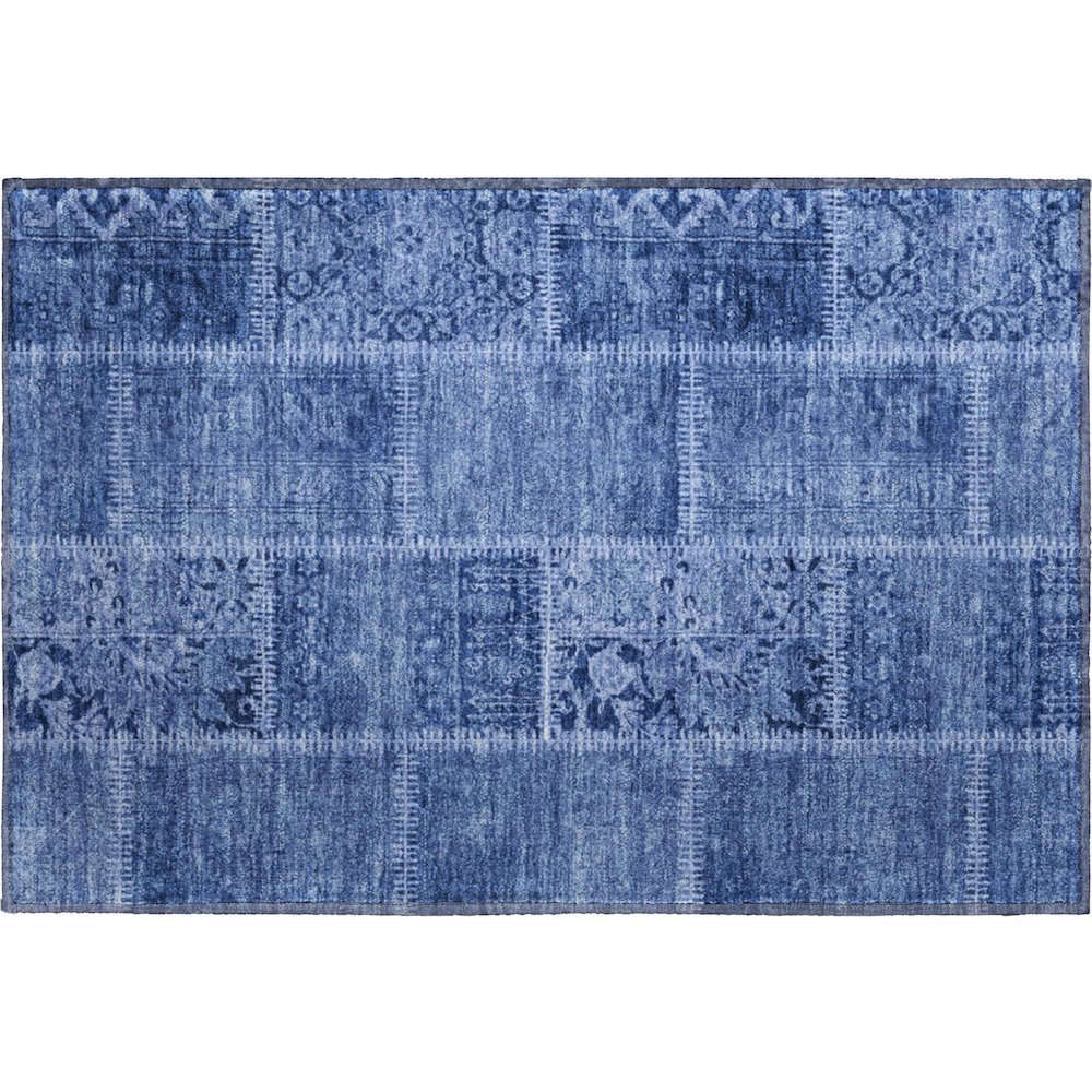 Premium Machine Washable Mayfield  Navy 1'8" x 2'6" Rug