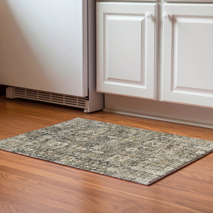 Premium Machine Washable Mayfield  Coffee 1'8" x 2'6" Rug